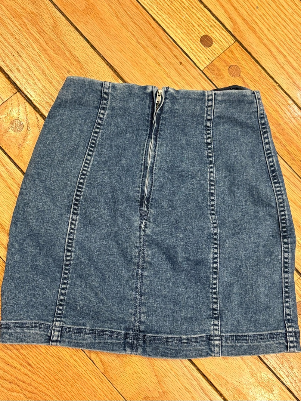 Free People Modern Femme Denim Panel Mini Skirt in Blue size 4 - Picture 4 of 5